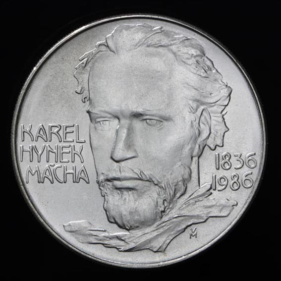 100 Kčs/1986 - Karel Hynek Mácha - 150. výročie úmrtia