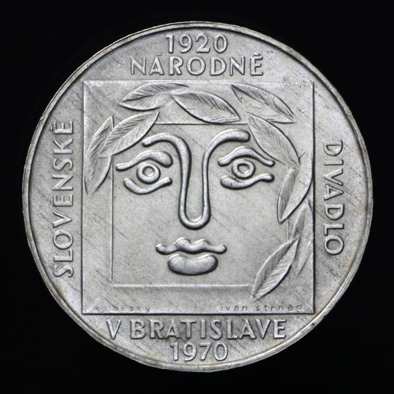 25 Kčs/1970 - SND v Bratislave - 50. výročie