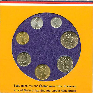 Sada obehových mincí ČSSR 1990